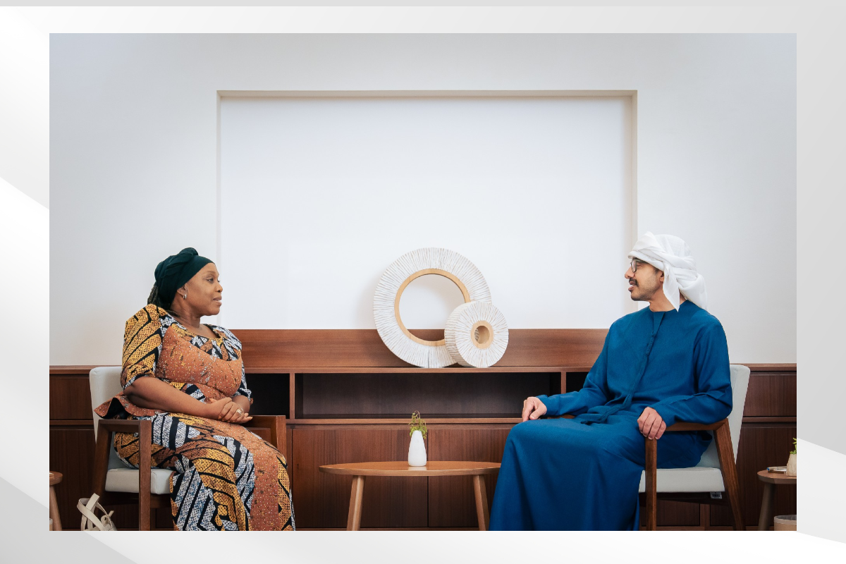 H.H. Sheikh Abdullah Bin Zayed Al Nahyan, Deputy Prime Minister and Minister of Foreign Affairs, received Sara Beysolow Nyanti, Minister of Foreign Affairs of the Republic of Liberia.