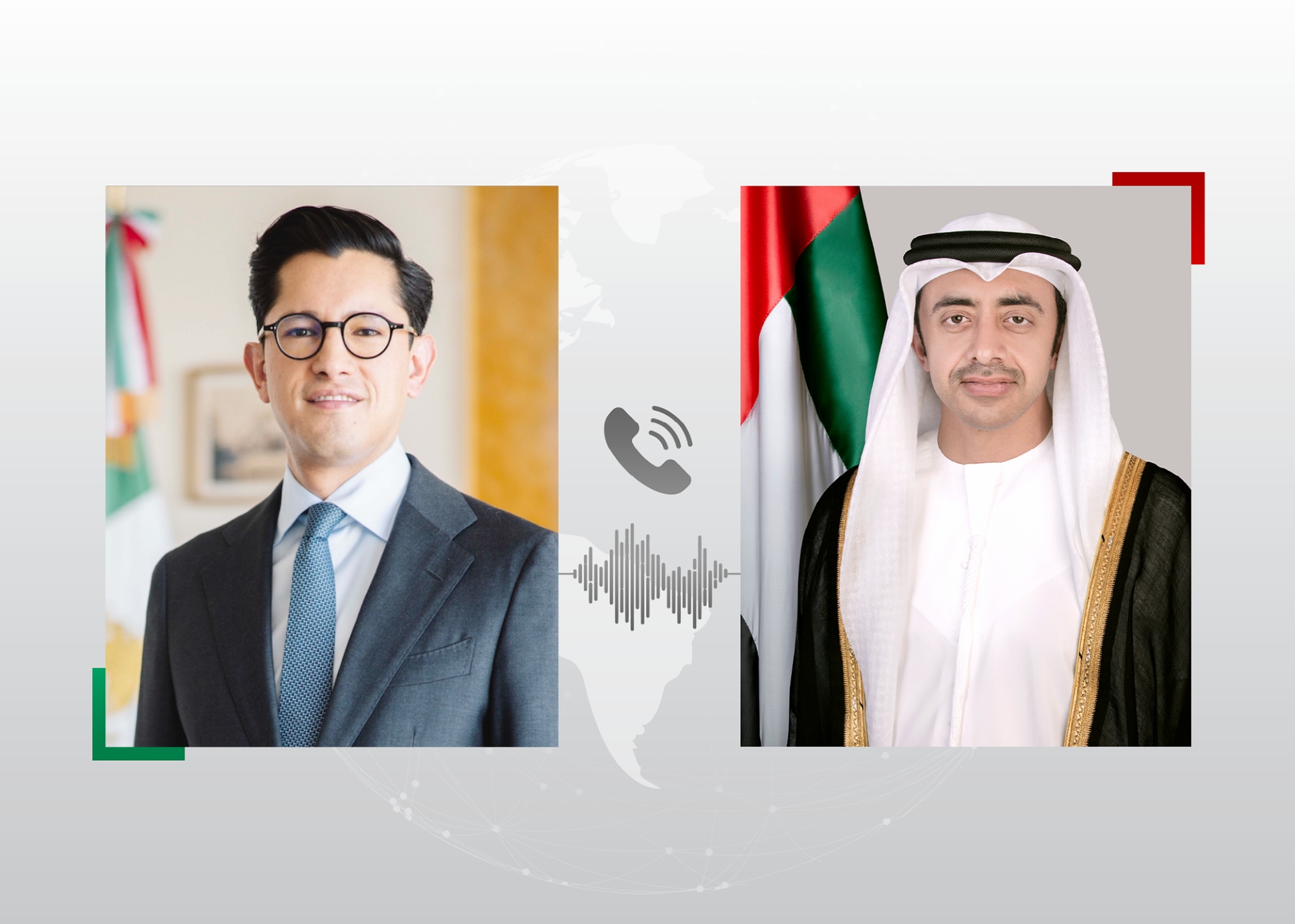 عبدالله بن زايد يهنئ هاتفياً وزير خارجية المكسيك ويبحثان العلاقات الثنائية والمستجدات الإقليمية